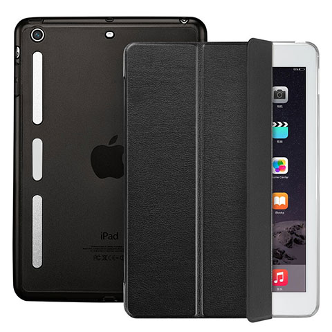 Schutzhülle Stand Tasche Leder L05 für Apple iPad Mini Schwarz