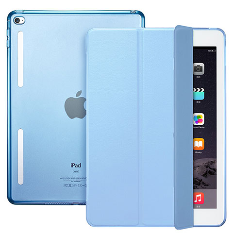 Schutzhülle Stand Tasche Leder L06 für Apple iPad Mini 4 Hellblau