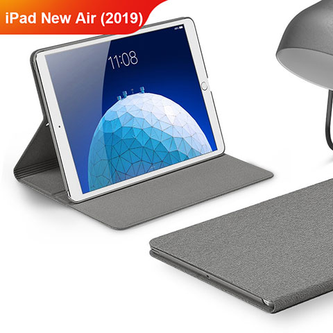 Schutzhülle Stand Tasche Stoff für Apple iPad New Air (2019) 10.5 Grau