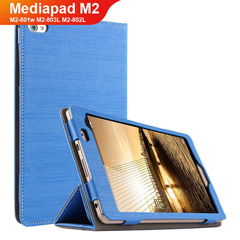 Schutzhülle Stand Tasche Stoff für Huawei Mediapad M2 8 M2-801w M2-803L M2-802L Blau
