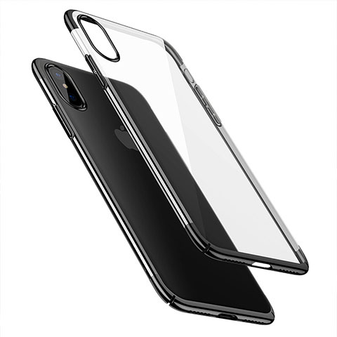 Schutzhülle Ultra Dünn Handyhülle Hülle Durchsichtig Transparent für Apple iPhone Xs Max Schwarz