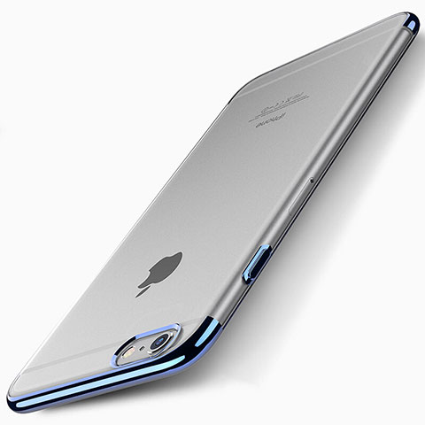 Schutzhülle Ultra Dünn Handyhülle Hülle Durchsichtig Transparent T01 für Apple iPhone 6 Blau