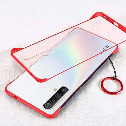 Schutzhülle Ultra Dünn Handyhülle Hülle Durchsichtig Transparent Tasche für Realme X50 5G Rot