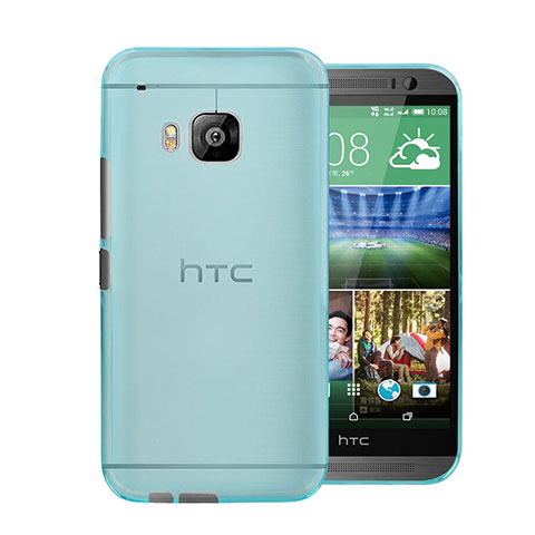 Schutzhülle Ultra Dünn Hülle Durchsichtig Transparent Matt für HTC One M9 Hellblau
