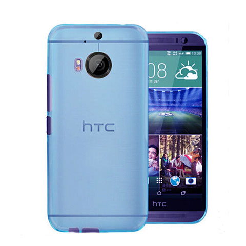 Schutzhülle Ultra Dünn Tasche Durchsichtig Transparent Matt für HTC One M9 Plus Blau