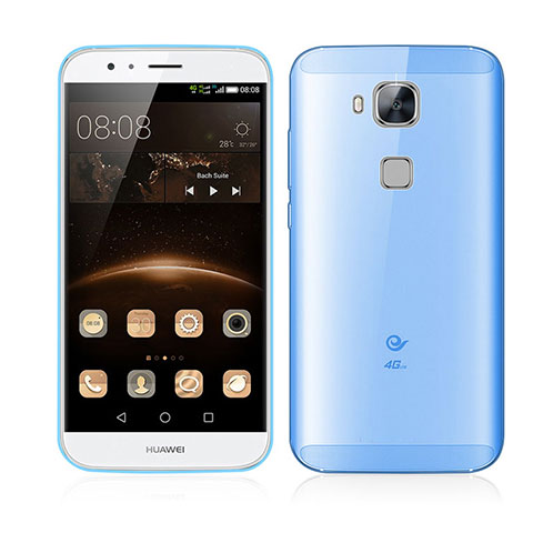 Schutzhülle Ultra Dünn Tasche Durchsichtig Transparent Matt für Huawei G8 Blau