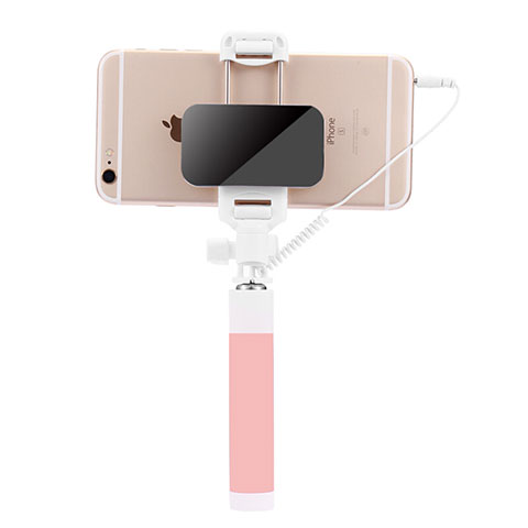 Selfie Stick Stange Verdrahtet Teleskop Universal S07 Rosa