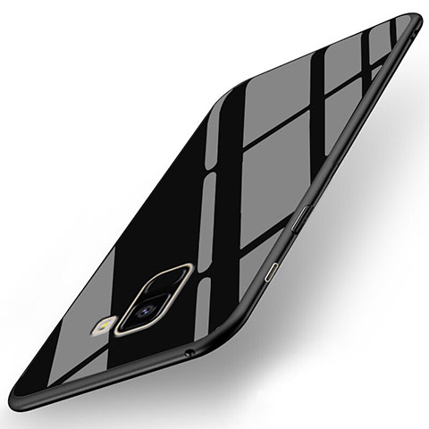 Silikon Hülle Gummi Schutzhülle Spiegel für Samsung Galaxy A8+ A8 Plus (2018) A730F Schwarz