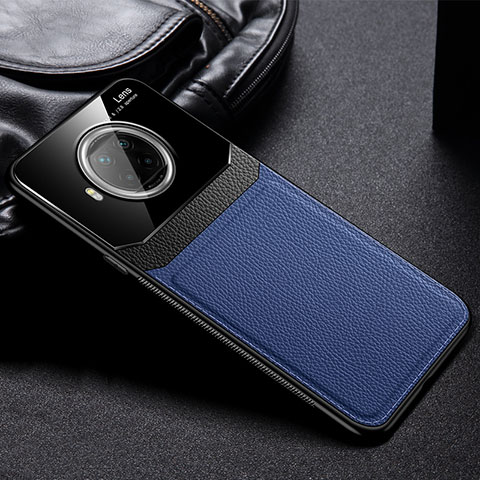 Silikon Hülle Handyhülle Gummi Schutzhülle Flexible Leder Tasche FL1 für Xiaomi Mi 10i 5G Blau