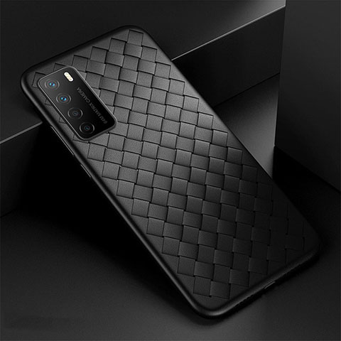 Silikon Hülle Handyhülle Gummi Schutzhülle Flexible Leder Tasche für Huawei Honor Play4 5G Schwarz