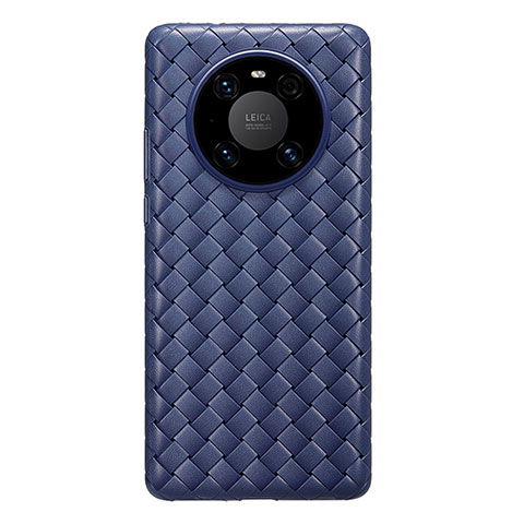Silikon Hülle Handyhülle Gummi Schutzhülle Flexible Leder Tasche für Huawei Mate 40 Pro Blau