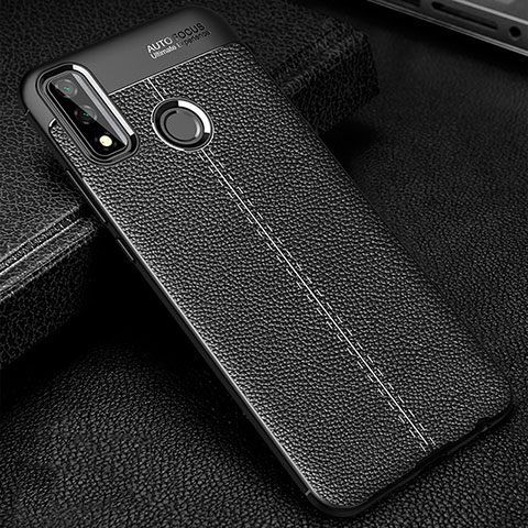 Silikon Hülle Handyhülle Gummi Schutzhülle Flexible Leder Tasche für Huawei Y8s Schwarz