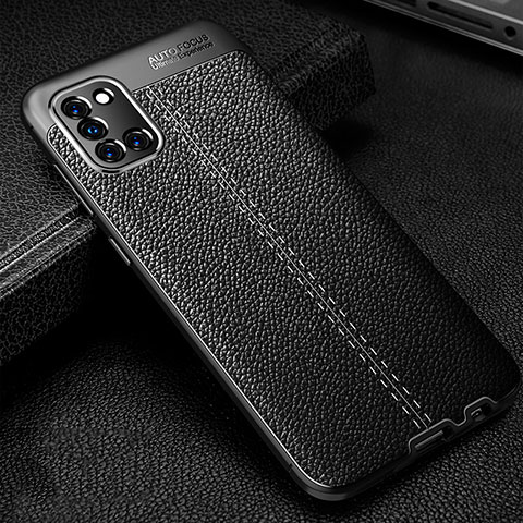 Silikon Hülle Handyhülle Gummi Schutzhülle Flexible Leder Tasche für Samsung Galaxy A31 Schwarz