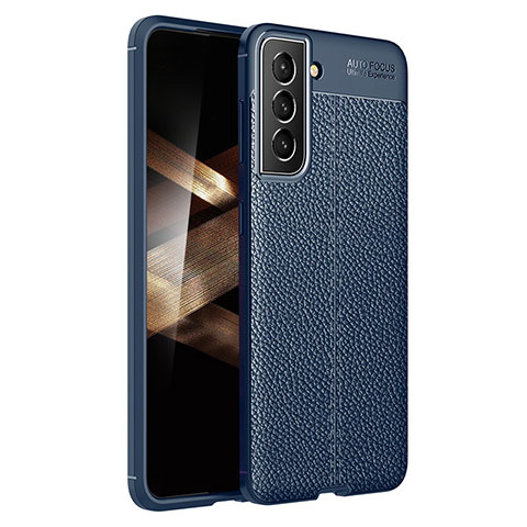 Silikon Hülle Handyhülle Gummi Schutzhülle Flexible Leder Tasche für Samsung Galaxy S25 5G Blau