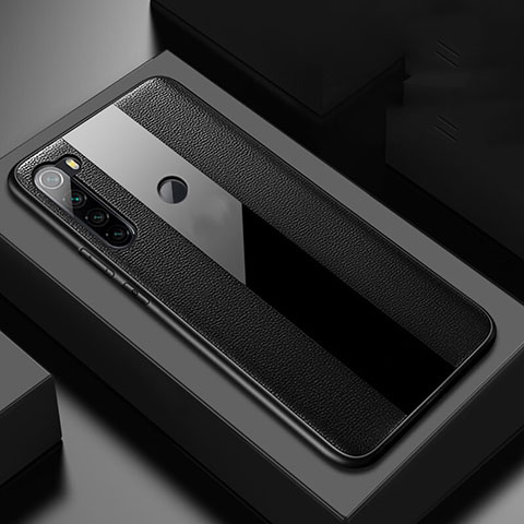 Silikon Hülle Handyhülle Gummi Schutzhülle Flexible Leder Tasche H01 für Xiaomi Redmi Note 8 Schwarz
