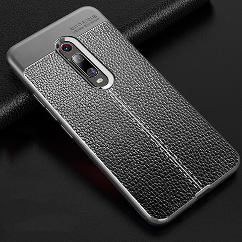 Silikon Hülle Handyhülle Gummi Schutzhülle Flexible Leder Tasche H03 für Xiaomi Mi 9T Pro Grau