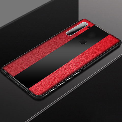 Silikon Hülle Handyhülle Gummi Schutzhülle Flexible Leder Tasche H03 für Xiaomi Redmi Note 8T Rot