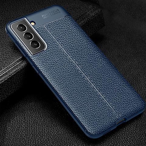 Silikon Hülle Handyhülle Gummi Schutzhülle Flexible Leder Tasche S01 für Samsung Galaxy S25 Plus 5G Blau