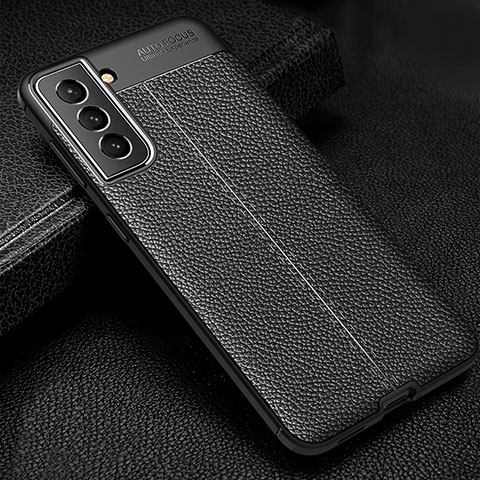 Silikon Hülle Handyhülle Gummi Schutzhülle Flexible Leder Tasche S01 für Samsung Galaxy S25 Plus 5G Schwarz