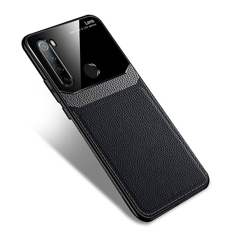 Silikon Hülle Handyhülle Gummi Schutzhülle Flexible Leder Tasche S02 für Xiaomi Redmi Note 8T Schwarz