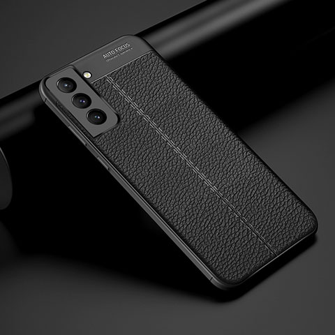 Silikon Hülle Handyhülle Gummi Schutzhülle Flexible Leder Tasche S06 für Samsung Galaxy S25 Plus 5G Schwarz