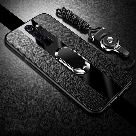 Silikon Hülle Handyhülle Gummi Schutzhülle Flexible Leder Tasche S06 für Xiaomi Redmi Note 8 Pro Schwarz