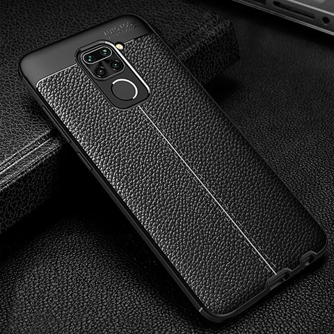 Silikon Hülle Handyhülle Gummi Schutzhülle Flexible Leder Tasche WL1 für Xiaomi Redmi Note 9 Schwarz