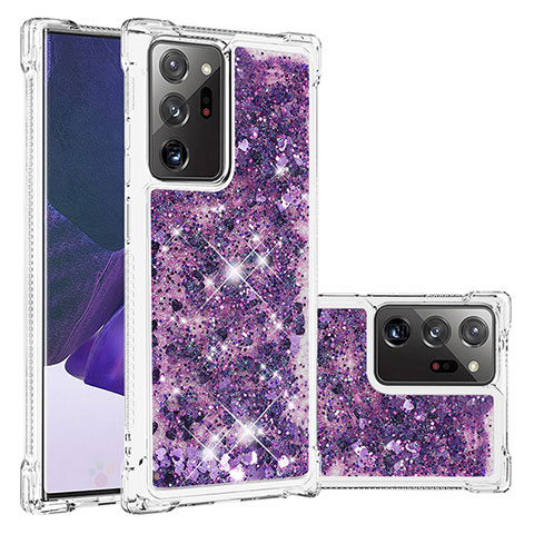Silikon Hülle Handyhülle Gummi Schutzhülle Flexible Tasche Bling-Bling S01 für Samsung Galaxy Note 20 Ultra 5G Violett