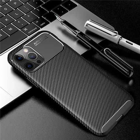 Silikon Hülle Handyhülle Gummi Schutzhülle Flexible Tasche Köper für Apple iPhone 12 Pro Schwarz