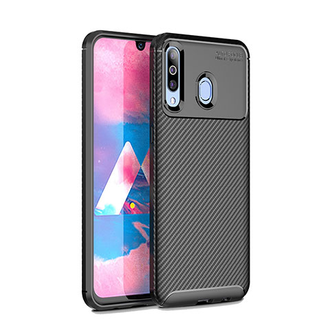 Silikon Hülle Handyhülle Gummi Schutzhülle Flexible Tasche Köper für Samsung Galaxy M30 Schwarz