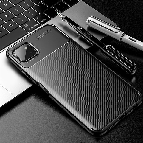 Silikon Hülle Handyhülle Gummi Schutzhülle Flexible Tasche Köper S01 für Samsung Galaxy F42 5G Schwarz