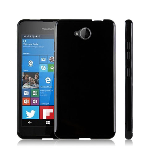 Silikon Hülle Handyhülle Gummi Schutzhülle für Microsoft Lumia 650 Schwarz