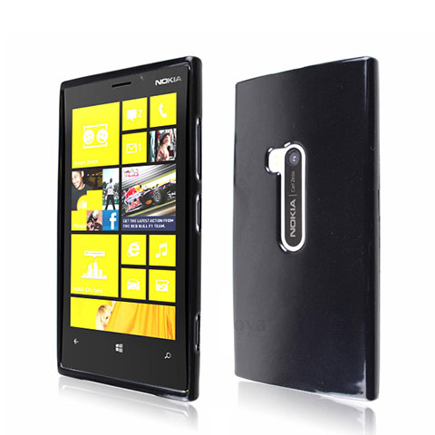Silikon Hülle Handyhülle Gummi Schutzhülle für Nokia Lumia 920 Schwarz