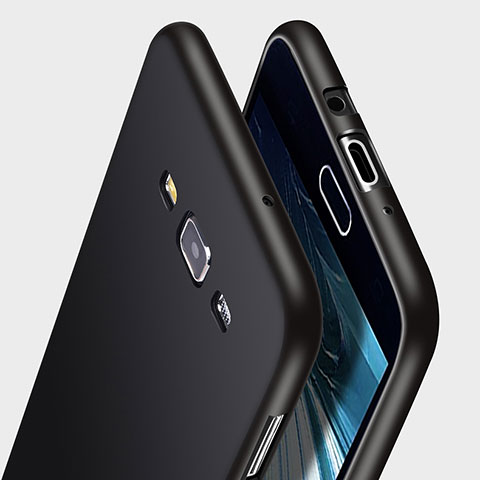 Silikon Hülle Handyhülle Gummi Schutzhülle für Samsung Galaxy A7 Duos SM-A700F A700FD Schwarz