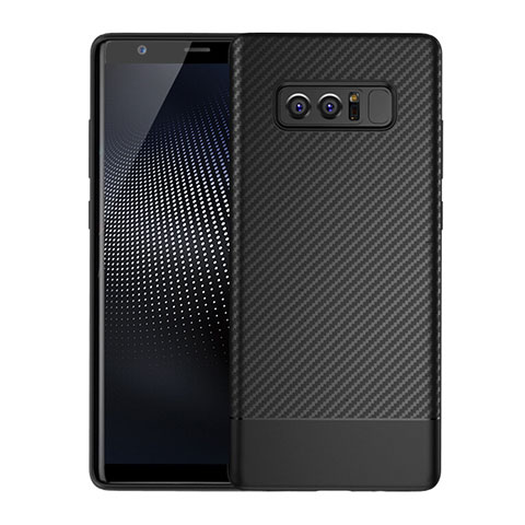 Silikon Hülle Handyhülle Gummi Schutzhülle Köper für Samsung Galaxy Note 8 Schwarz