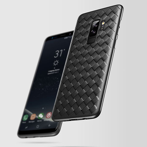 Silikon Hülle Handyhülle Gummi Schutzhülle Köper für Samsung Galaxy S9 Plus Schwarz
