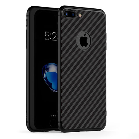 Silikon Hülle Handyhülle Gummi Schutzhülle Köper T03 für Apple iPhone 8 Plus Schwarz
