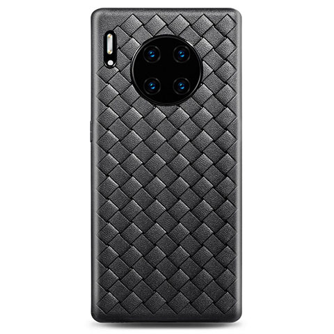 Silikon Hülle Handyhülle Gummi Schutzhülle Leder Tasche D01 für Huawei Mate 30 Pro Schwarz