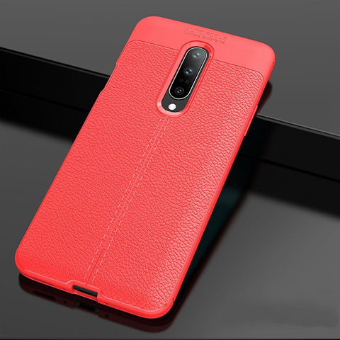 Silikon Hülle Handyhülle Gummi Schutzhülle Leder Tasche für OnePlus 7 Pro Rot