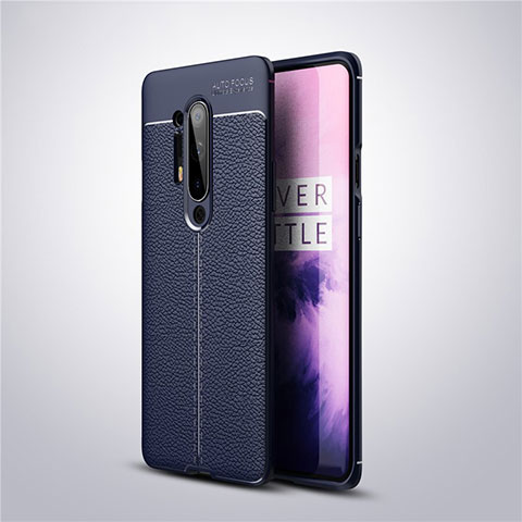 Silikon Hülle Handyhülle Gummi Schutzhülle Leder Tasche für OnePlus 8 Pro Blau