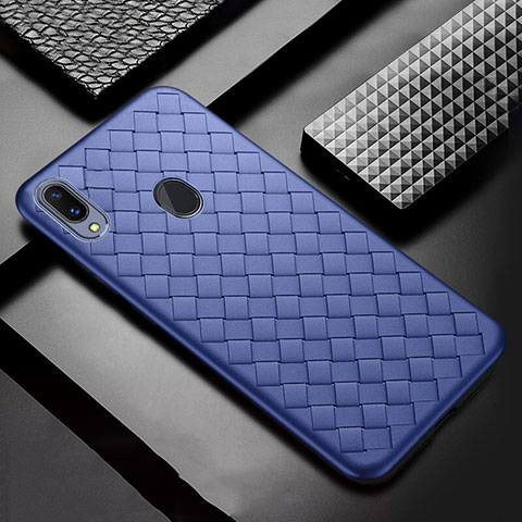 Silikon Hülle Handyhülle Gummi Schutzhülle Leder Tasche für Samsung Galaxy A20 Blau