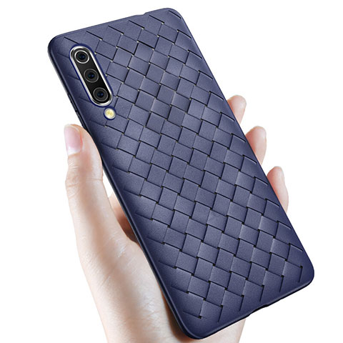 Silikon Hülle Handyhülle Gummi Schutzhülle Leder Tasche für Samsung Galaxy A70 Blau