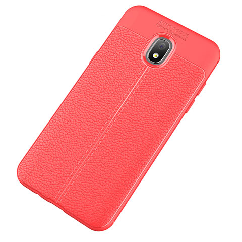 Silikon Hülle Handyhülle Gummi Schutzhülle Leder Tasche für Samsung Galaxy J7 (2018) J737 Rot