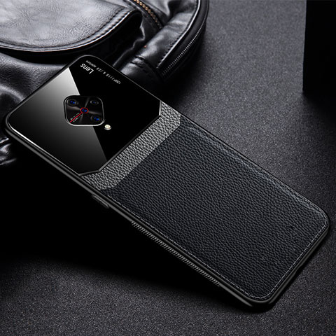 Silikon Hülle Handyhülle Gummi Schutzhülle Leder Tasche für Vivo X50 Lite Schwarz