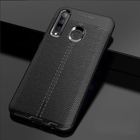 Silikon Hülle Handyhülle Gummi Schutzhülle Leder Tasche H02 für Huawei Honor 20 Lite Schwarz