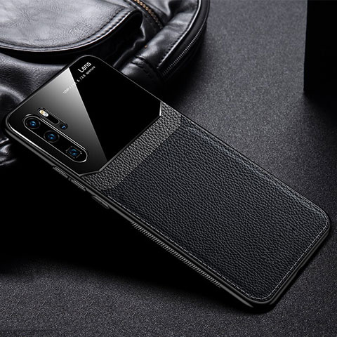 Silikon Hülle Handyhülle Gummi Schutzhülle Leder Tasche H03 für Huawei P30 Pro New Edition Schwarz