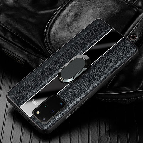 Silikon Hülle Handyhülle Gummi Schutzhülle Leder Tasche H04 für Samsung Galaxy S20 Plus 5G Schwarz