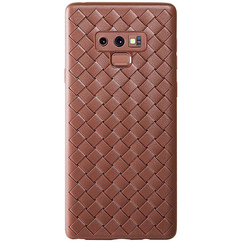 Silikon Hülle Handyhülle Gummi Schutzhülle Leder Tasche L01 für Samsung Galaxy Note 9 Braun