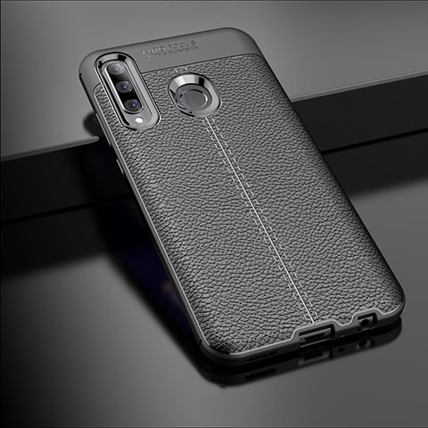 Silikon Hülle Handyhülle Gummi Schutzhülle Leder Tasche S01 für Huawei Honor 20 Lite Schwarz