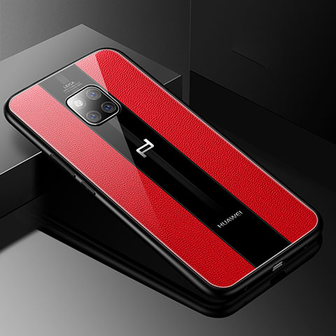 Silikon Hülle Handyhülle Gummi Schutzhülle Leder Tasche S01 für Huawei Mate 20 RS Rot
